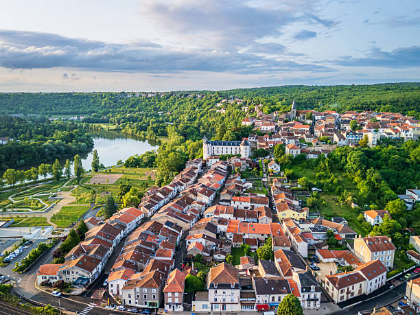 Evening Flight Over LIverdun, Grand Est, Meurthe-et-Moselle, France constructeur maison meurthe et moselle